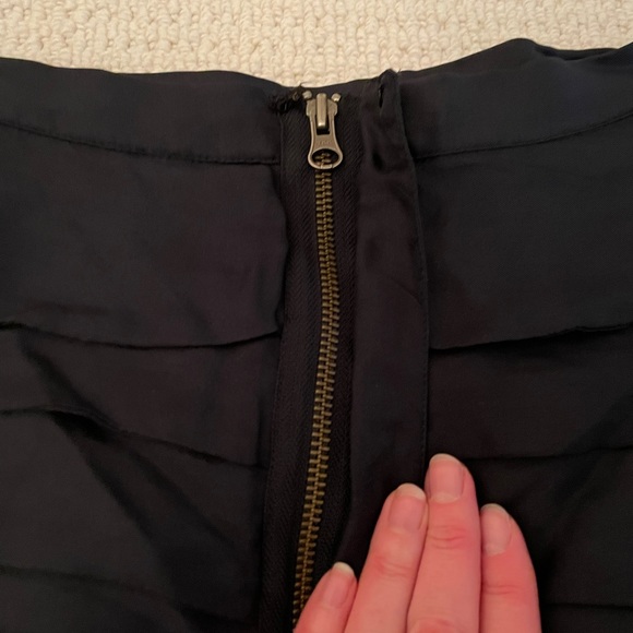 Bolongaro Trevor navy blue silk ruffle pencil skirt All Saints spin off - Picture 6 of 7